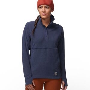 Outdoor Research Women’s Trail Mix Snap Neck Pullover Waffle Sweatshirt Size XL